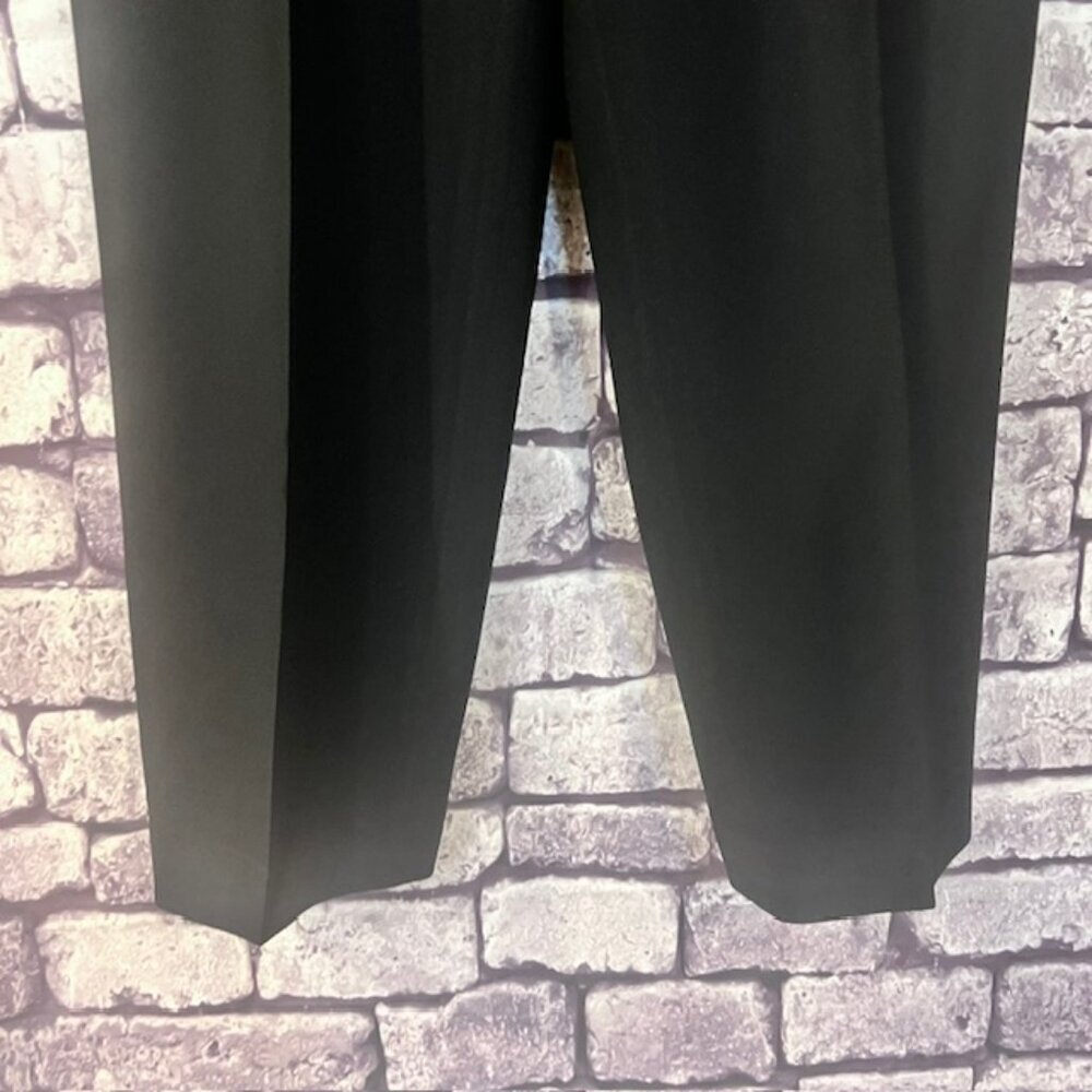 Peter Nygard Black Double Pleated Pants Size 12 - Picture 4 of 8